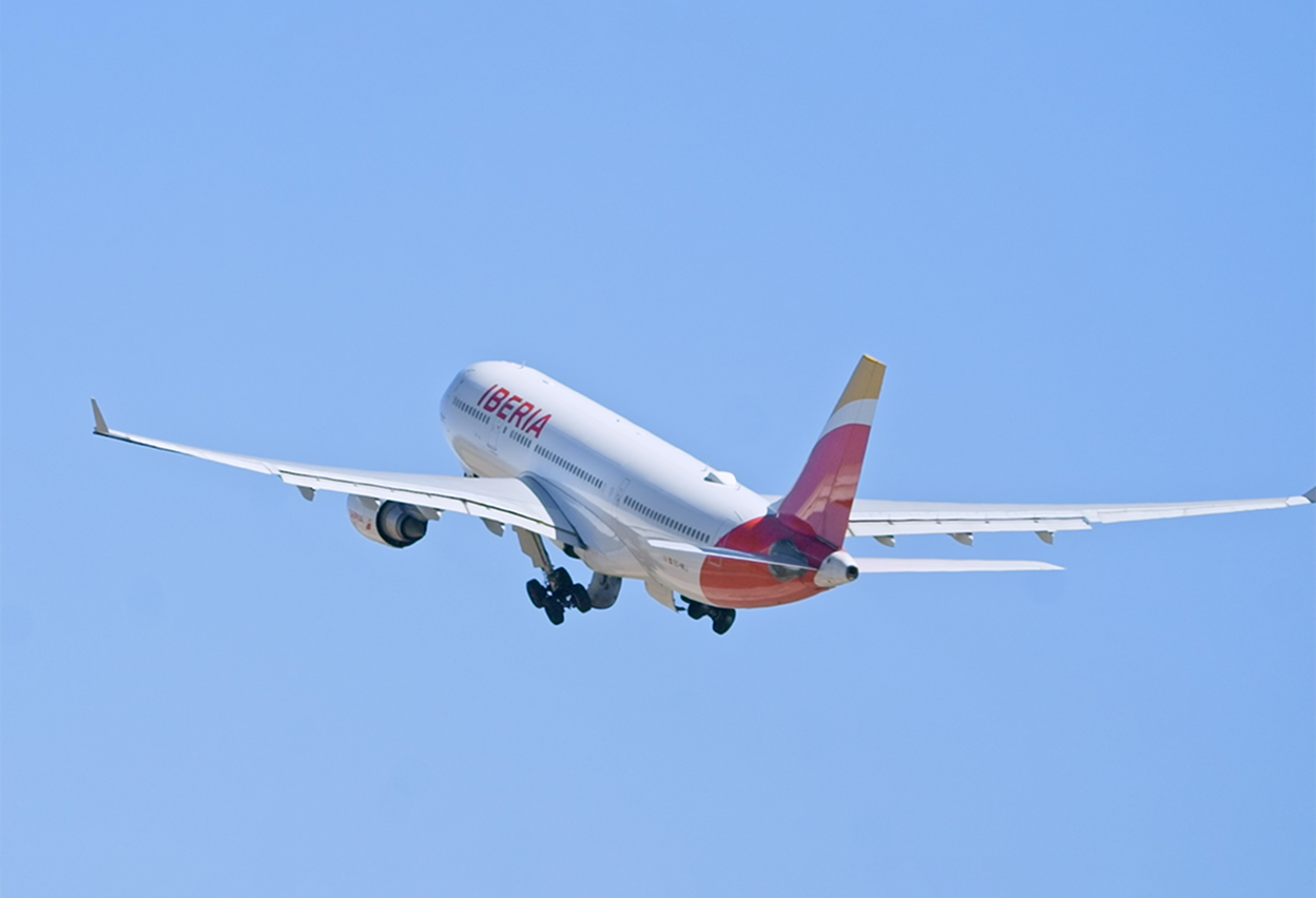 Iberia plane taking off